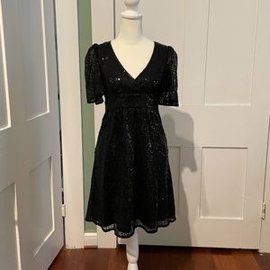 🧡 Betsey Johnson Black Dress Sequins Christmas or NYE Dress